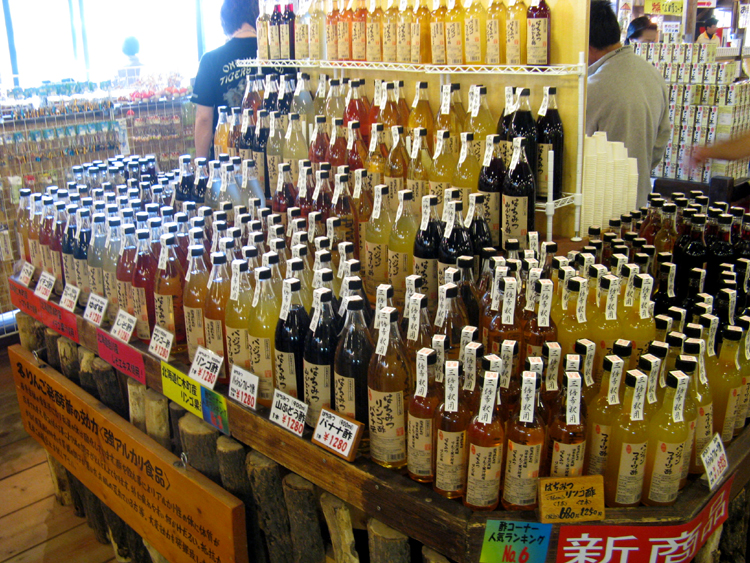 Checking out the market. Lots of free samples.