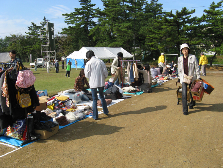 Local flea market at the castle ruins.