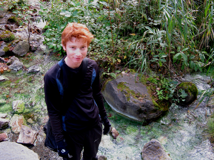 Notices the unique green color behind Korey.