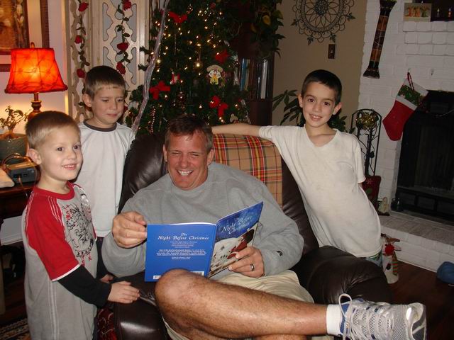 Papi reading Xmas eve