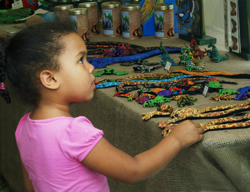 Little girl learning