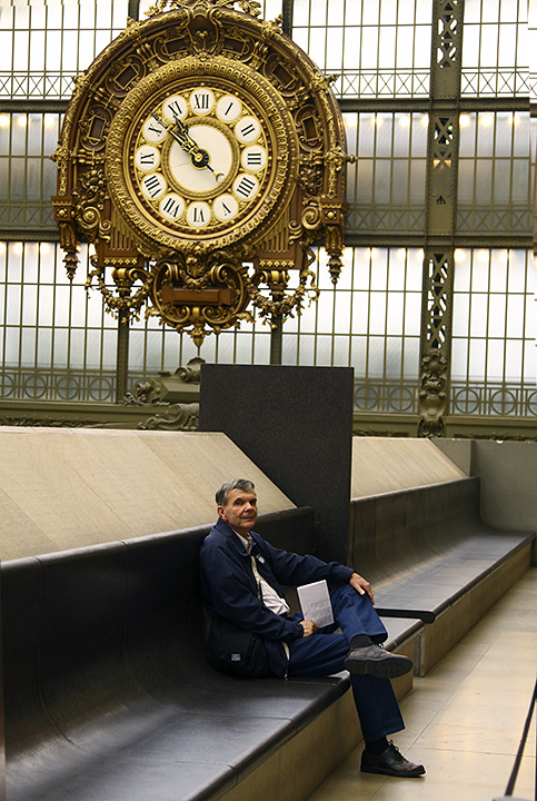 Malcolm at Musee dOrsay with Original Rail Station Clock .jpg
