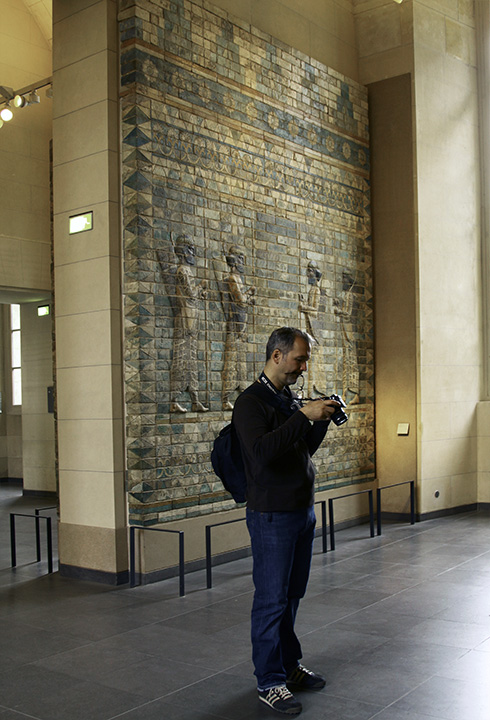Photographer Working with Camera in the Louvre Mesopotamian Gallery.jpg