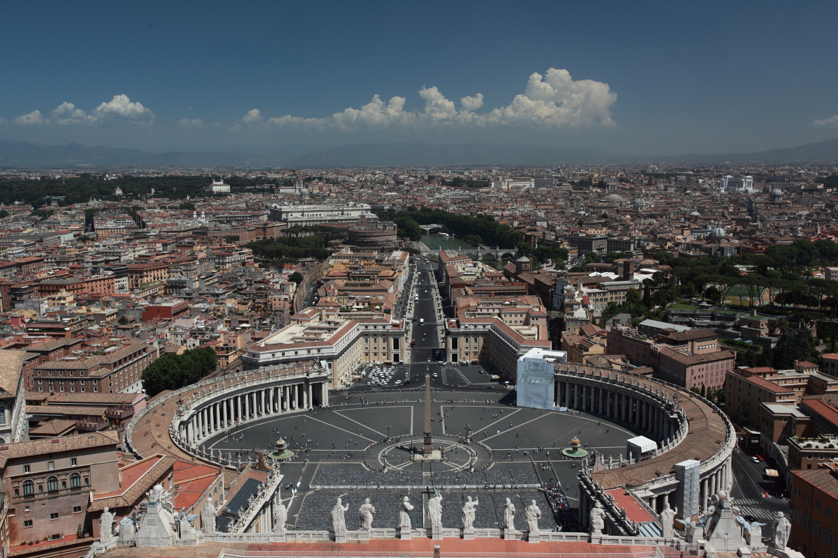 View from Roof of St. Peters Basilica, Rome
