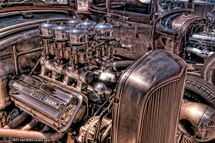 Classic Desoto Hemi in a Deuce Coupe