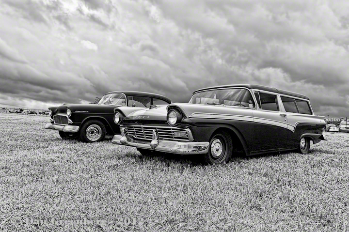 1955 Chevy, 1957 Ford Wagon