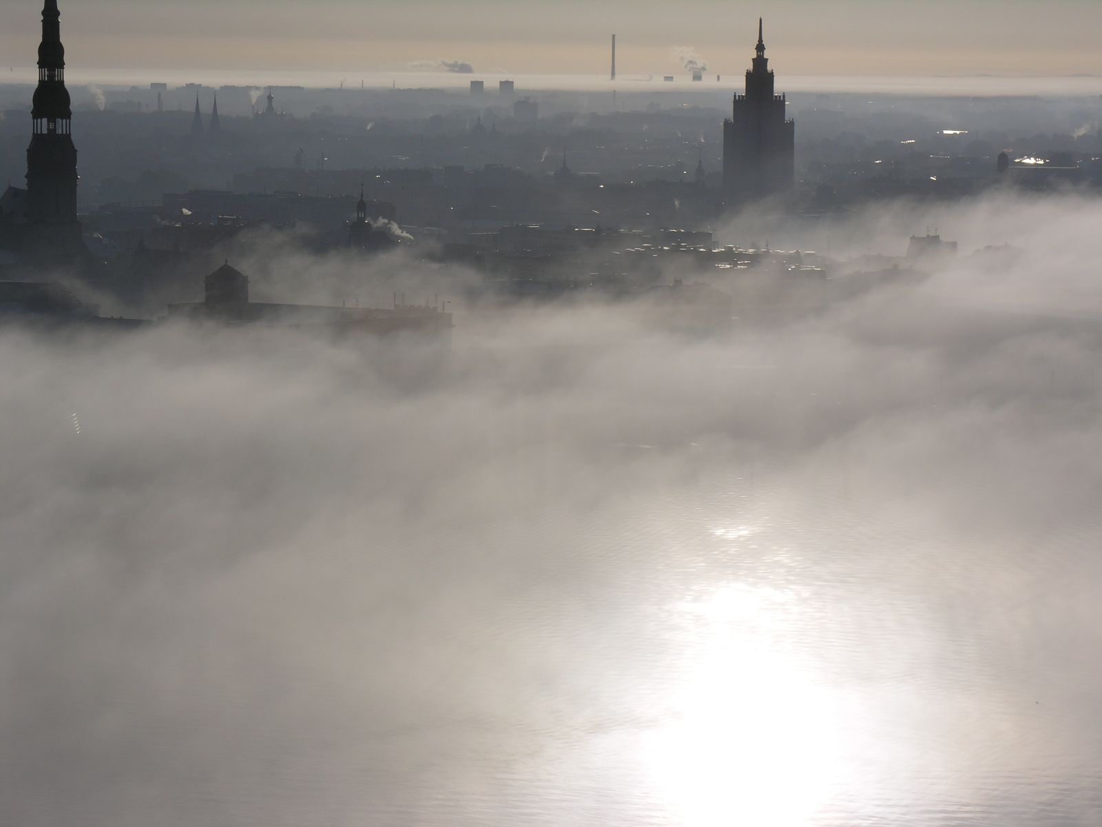 Fog over the city