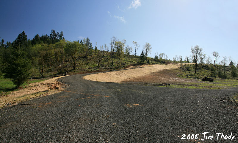 Up to the left and level to the right