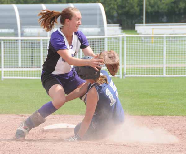Katelyn Goes Losi On the Basethief to Get the Out
