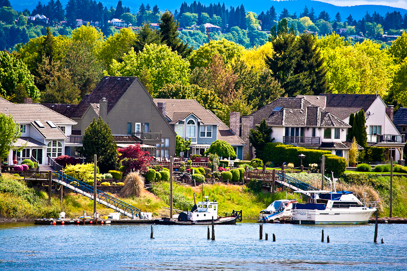 Along Columbia River bank (1), Portland, Oregon