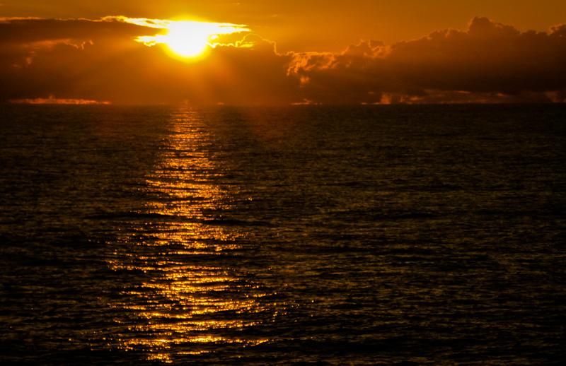 Sunset in the Pacific Ocean