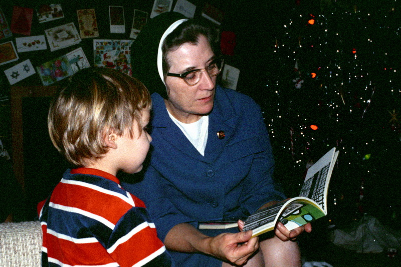 Helen reading to Michael Ernst