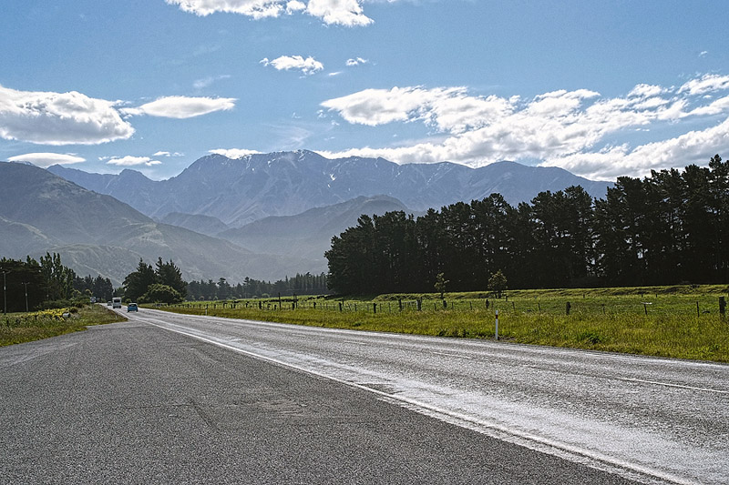 Road to Kaikoura north of Clarence River