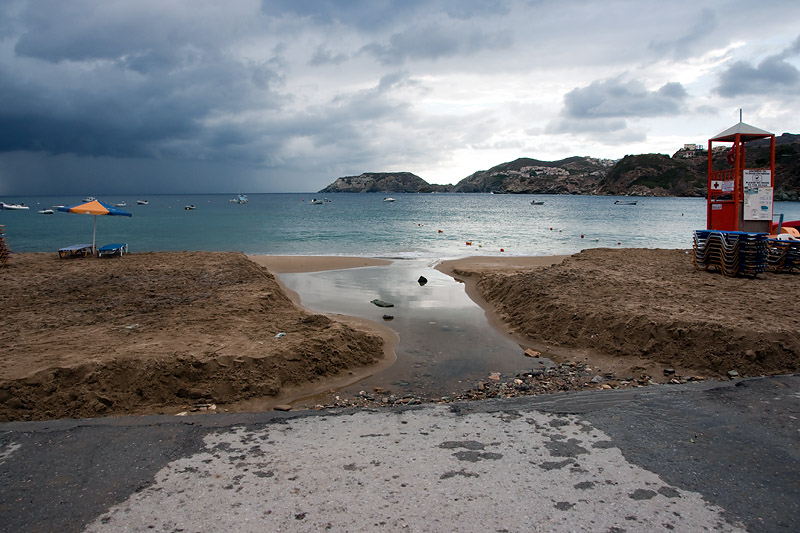 Beach washed away