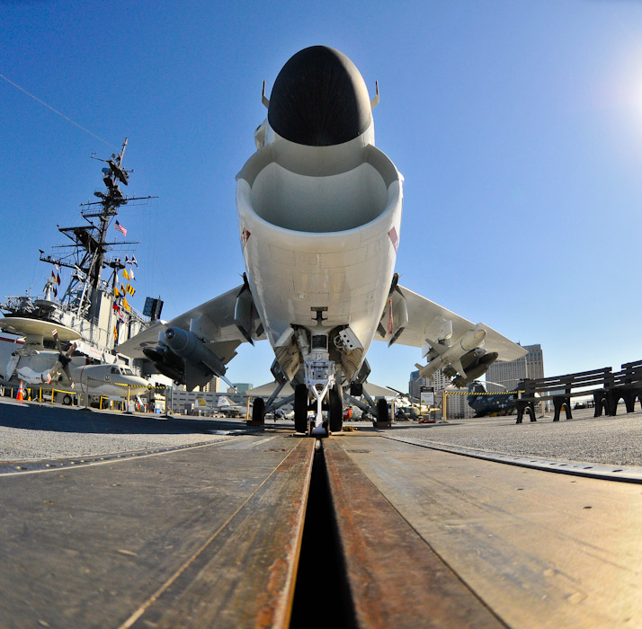 A-7 Cosair II on Steam Catapult