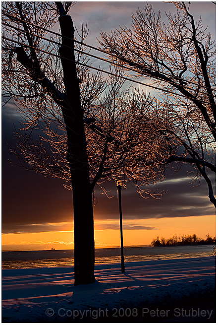 Another sunset after freezing rain.