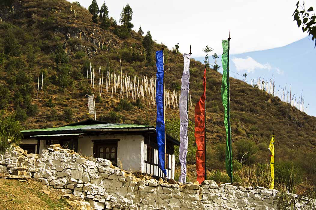 Prayer flags on every hill