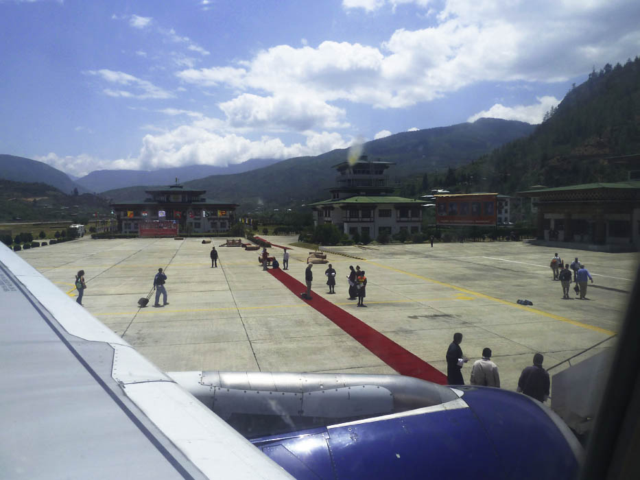 Arrival in Paro, Bhutan