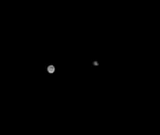 Eclipse d'Europe par Ganymde, satellites de Jupiter