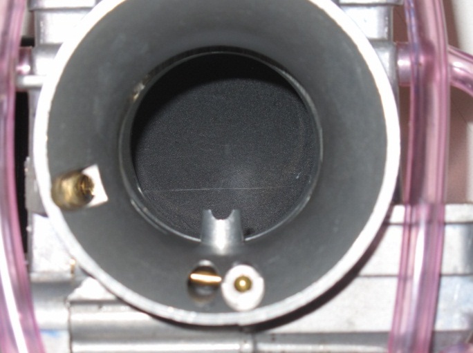 ***PWM Carburetor After Needle Shroud Modification - File notch as shown