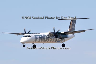 2008 - Frontier Airlines (Lynx Aviation) DHC-8-402Q Dash 8 N506LX landing at Colorado Springs aviation stock photo #2684