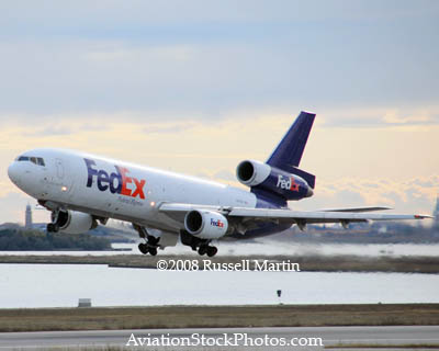 FedEx MD-10-10F N10060 taking off from Venice, Italy