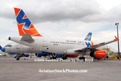 2008 - Windjet (Italy) A319-132 N501NK (ex-Spirit) airline aviation stock photo #1335