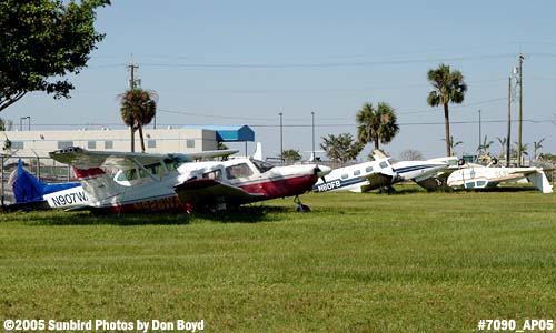 Cylinder Shop Inc.s Piper PA-28-181 N928WA and other aircraft damaged by Hurricane Wilma stock photo #7090
