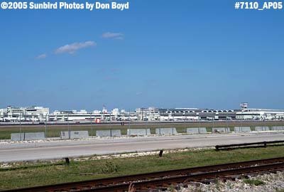 2005 - An empty Miami International Airport after Hurricane Wilma airport stock photo #7110