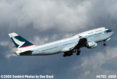 Cathay Pacific B747-467 B-HUA airline aviation stock photo #6702