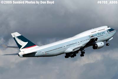 Cathay Pacific B747-467 B-HUA airline aviation stock photo #6703