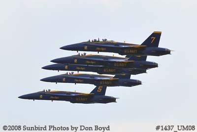 The Blue Angels at the 2008 Great Tennessee Air Show practice show at Smyrna aviation stock photo #1437