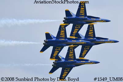 The Blue Angels at the 2008 Great Tennessee Air Show practice show at Smyrna aviation stock photo #1549