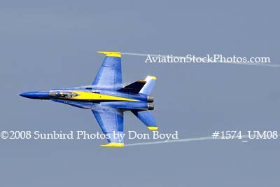 Blue Angel #7 at the 2008 Great Tennessee Air Show practice show at Smyrna aviation stock photo #1574