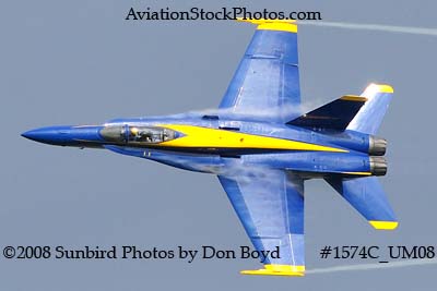 Blue Angel #7 at the 2008 Great Tennessee Air Show practice show at Smyrna aviation stock photo #1574C