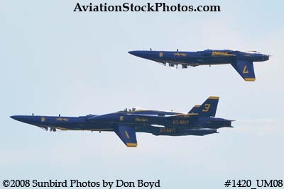 The Blue Angels at the 2008 Great Tennessee Air Show practice show at Smyrna aviation stock photo #1420