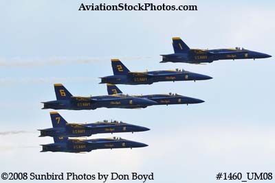 The Blue Angels at the 2008 Great Tennessee Air Show practice show at Smyrna aviation stock photo #1460