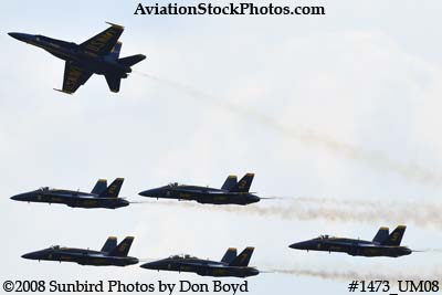 The Blue Angels at the 2008 Great Tennessee Air Show practice show at Smyrna aviation stock photo #1473