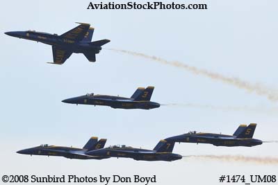 The Blue Angels at the 2008 Great Tennessee Air Show practice show at Smyrna aviation stock photo #1474