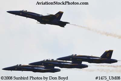 The Blue Angels at the 2008 Great Tennessee Air Show practice show at Smyrna aviation stock photo #1475