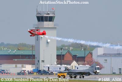 Aerobatic act at the 2008 Great Tennessee Air Show practice show at Smyrna aviation stock photo #1488