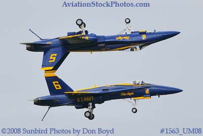 The Blue Angels #5 and #6 at the 2008 Great Tennessee Air Show practice show at Smyrna aviation stock photo #1563
