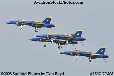 The Blue Angels at the 2008 Great Tennessee Air Show practice show at Smyrna aviation stock photo #1567