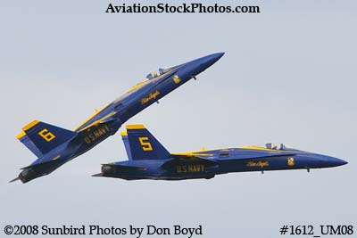 The Blue Angels #5 and #6 at the 2008 Great Tennessee Air Show practice show at Smyrna aviation stock photo #1612