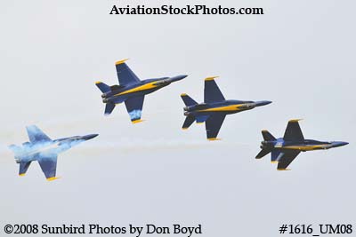 The Blue Angels at the 2008 Great Tennessee Air Show practice show at Smyrna aviation stock photo #1616