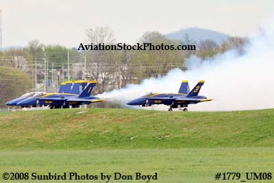 The Blue Angels takeoff at the 2008 Great Tennessee Air Show at Smyrna aviation stock photo #1779
