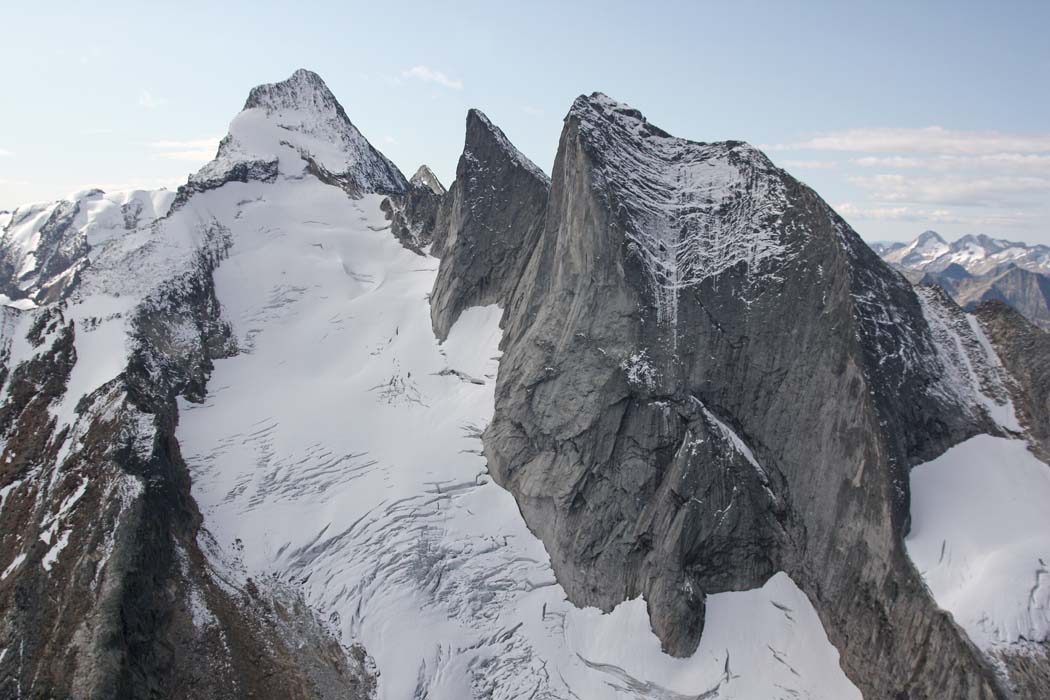 Leaning Towers:  Hall Pk (L), Block Tower, Wall Tower, N/NE Faces <br> (Kootenay090908-_369.jpg)