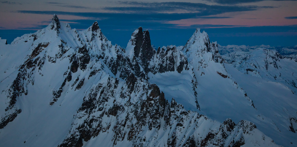 Southern Picket Range At Dusk <br> (Pickets122211-221-4.jpg)