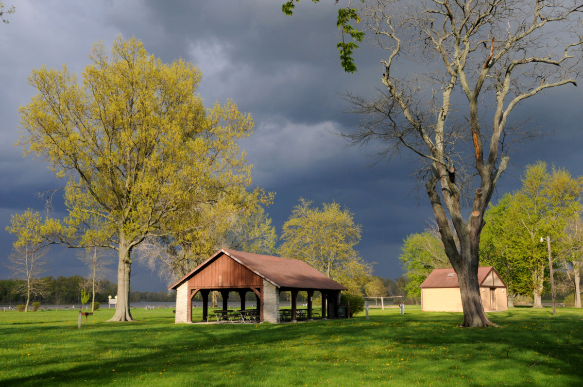 Sunshine and Storm Clouds at Lake Loramie