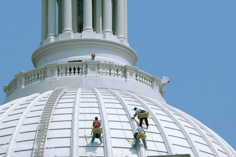 Working on the Roof of the US Capital